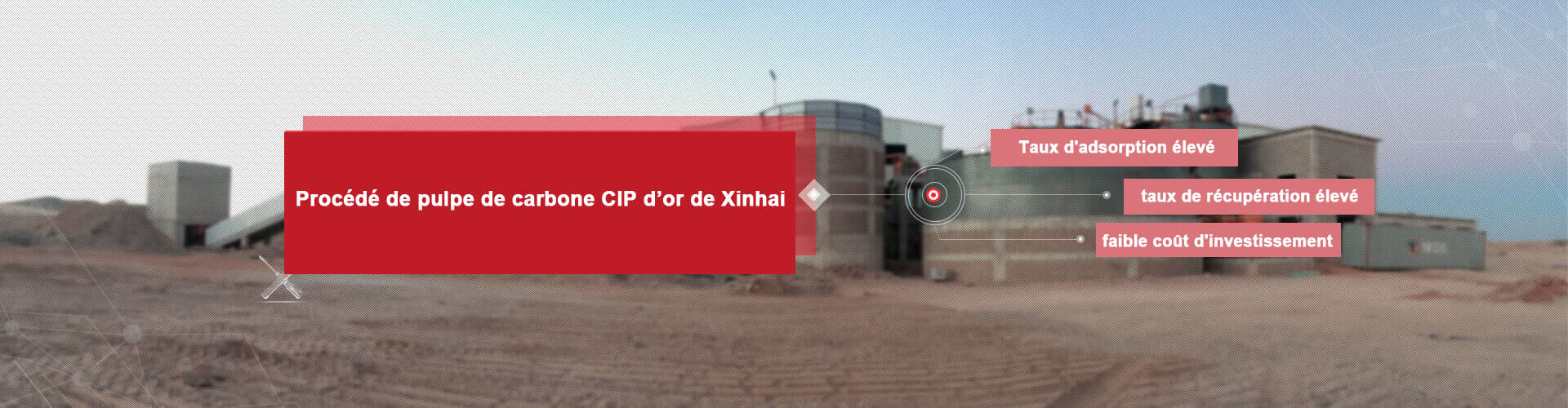 Procédé de pulpe de carbone CIP d’or de Xinhai